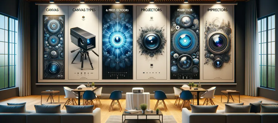 Leinwandarten und Beamer: Auswahl und Kombination fuer beeindruckende Bilder